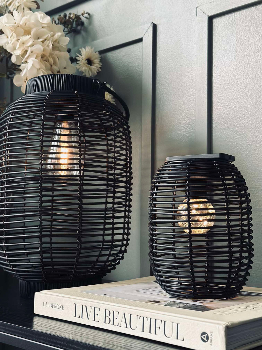 Lanterne på spyd Black - Solar