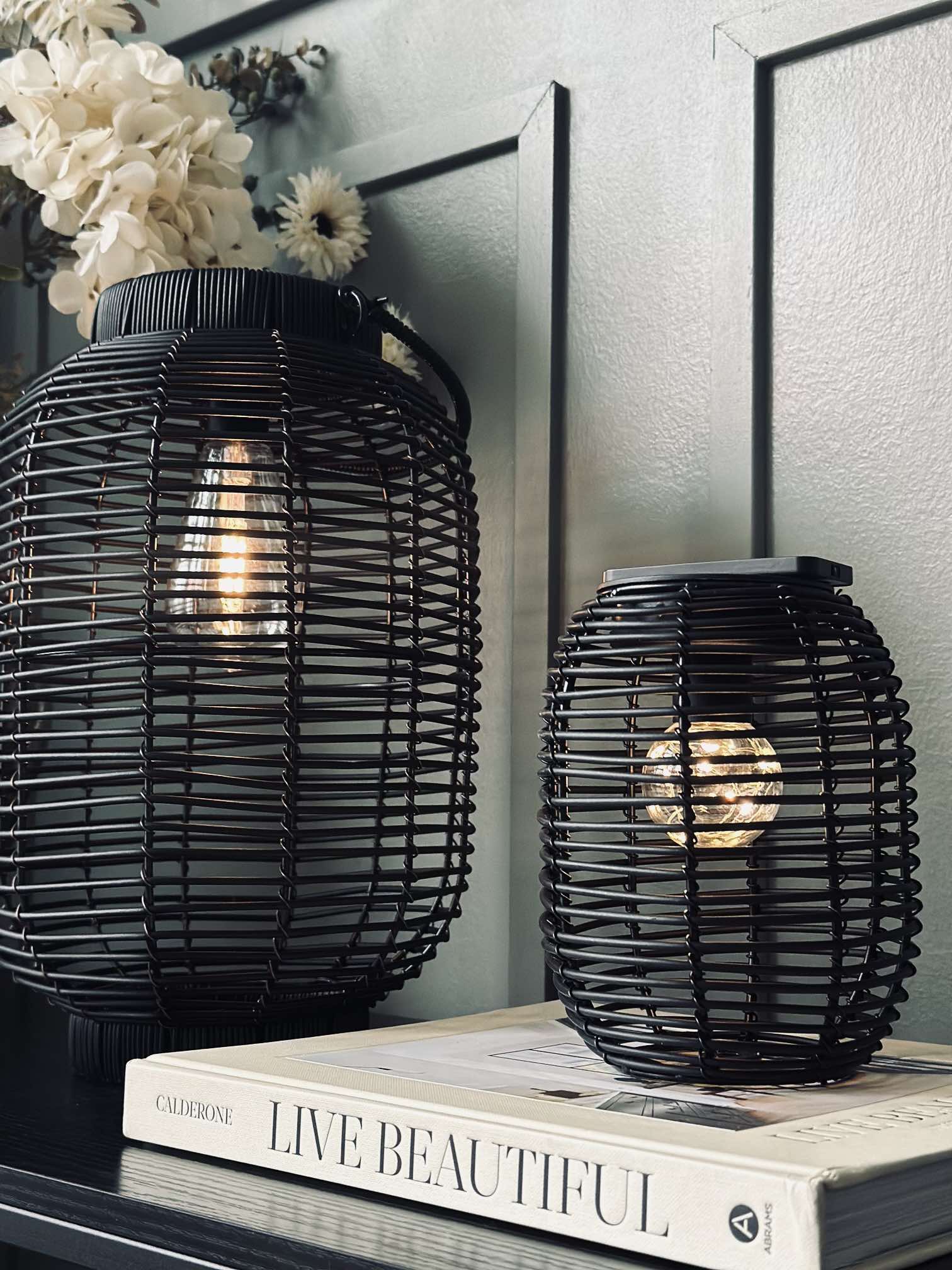 Lanterne på spyd Black - Solar