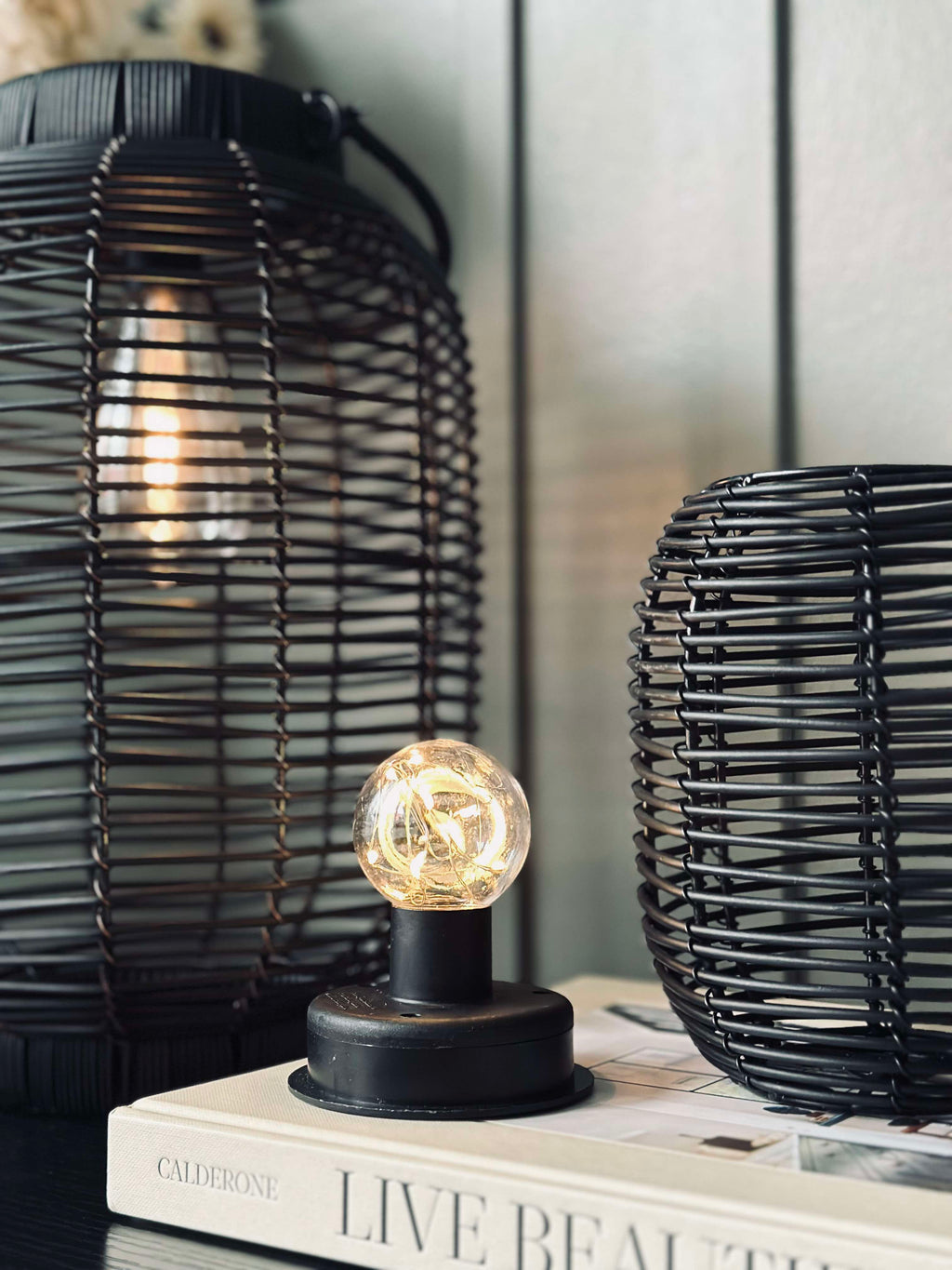 Lanterne på spyd Black - Solar