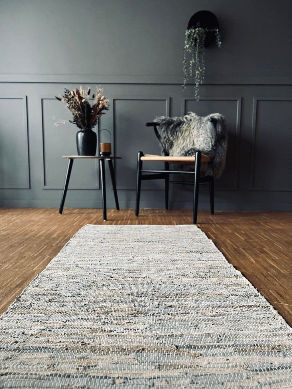 Gulvtæppe i skind – Natur 70x200