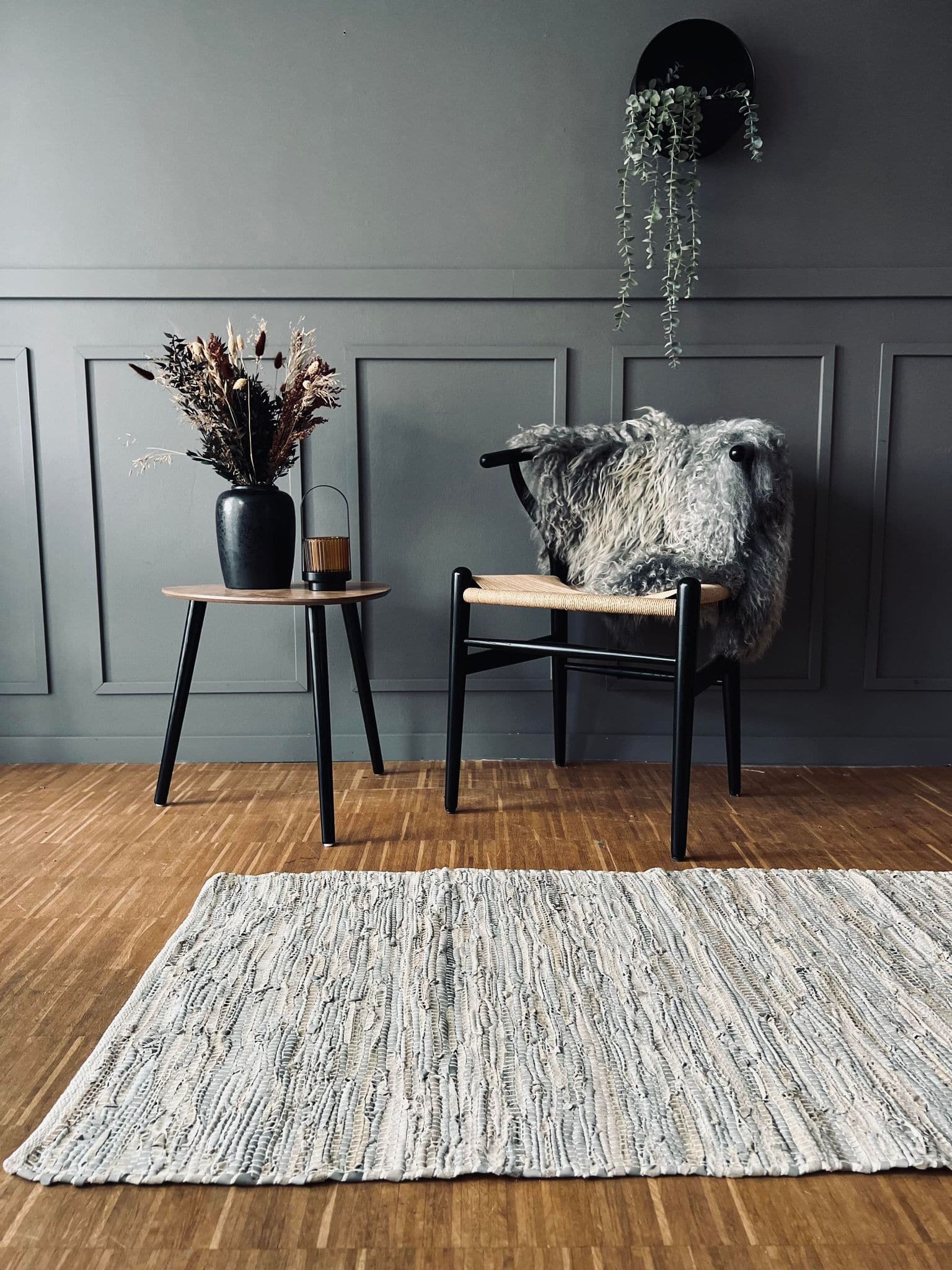 Gulvtæppe i skind – Natur 70x200