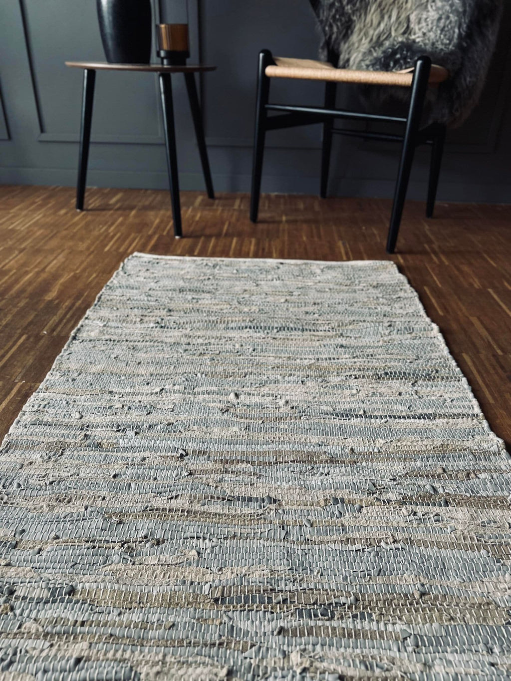 Gulvtæppe i skind – Natur 70x200